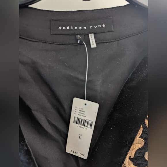 Anthropologie Endless Rose Jacquard Coat NWT Size L - Picture 5 of 5